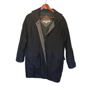 London Fog Women’s Size M Black Parka w/ Detachable Hood